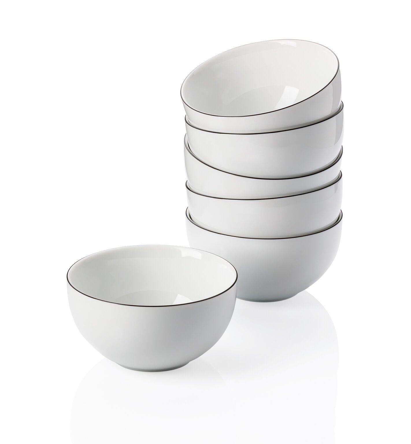 Arzberg Porcelain Bowl set 6 pcs. in gift box Cucina Colori Black