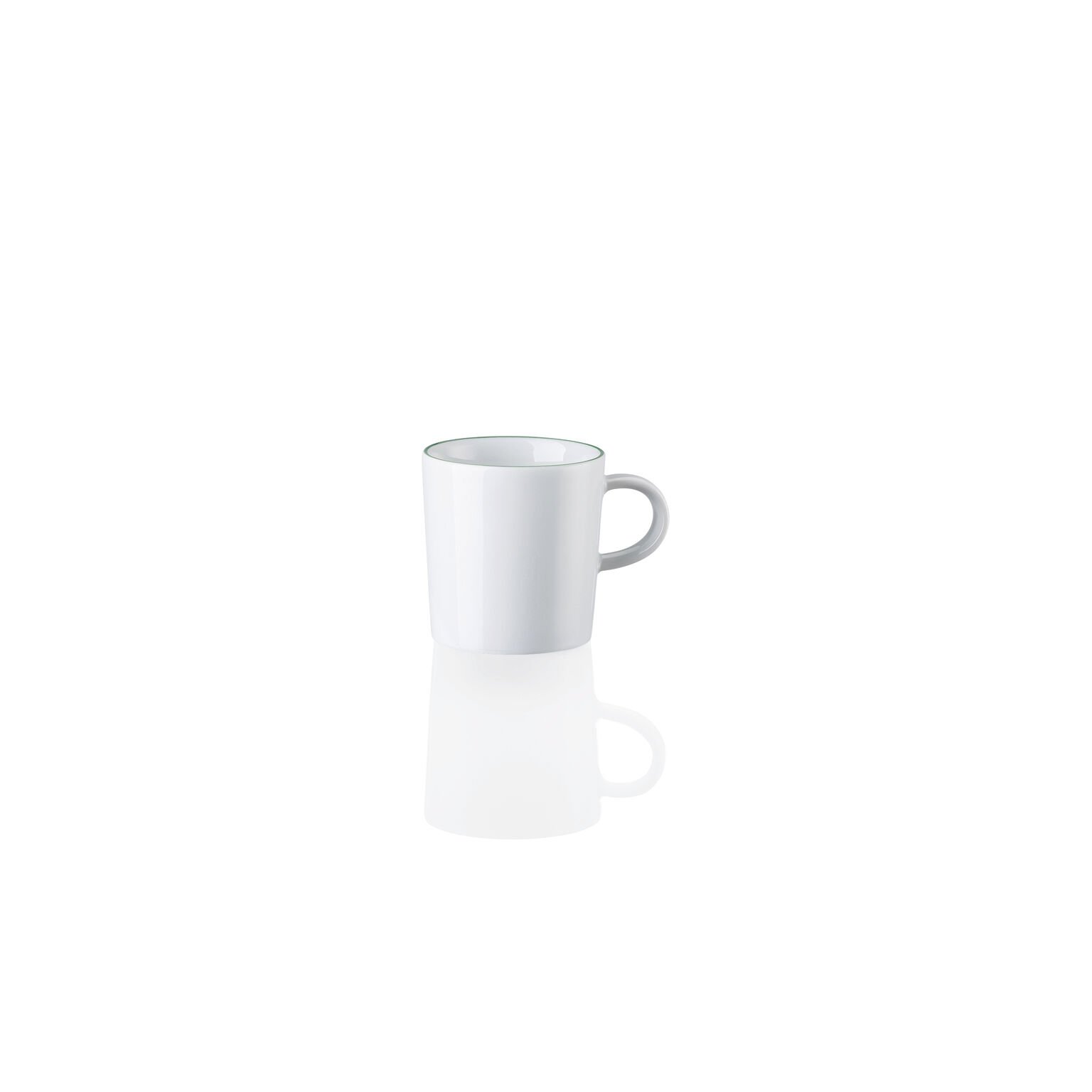 Arzberg Hellas Calypso Kaffeetasse Becherform weiß & Streifen in Brauntönen 7 cm 