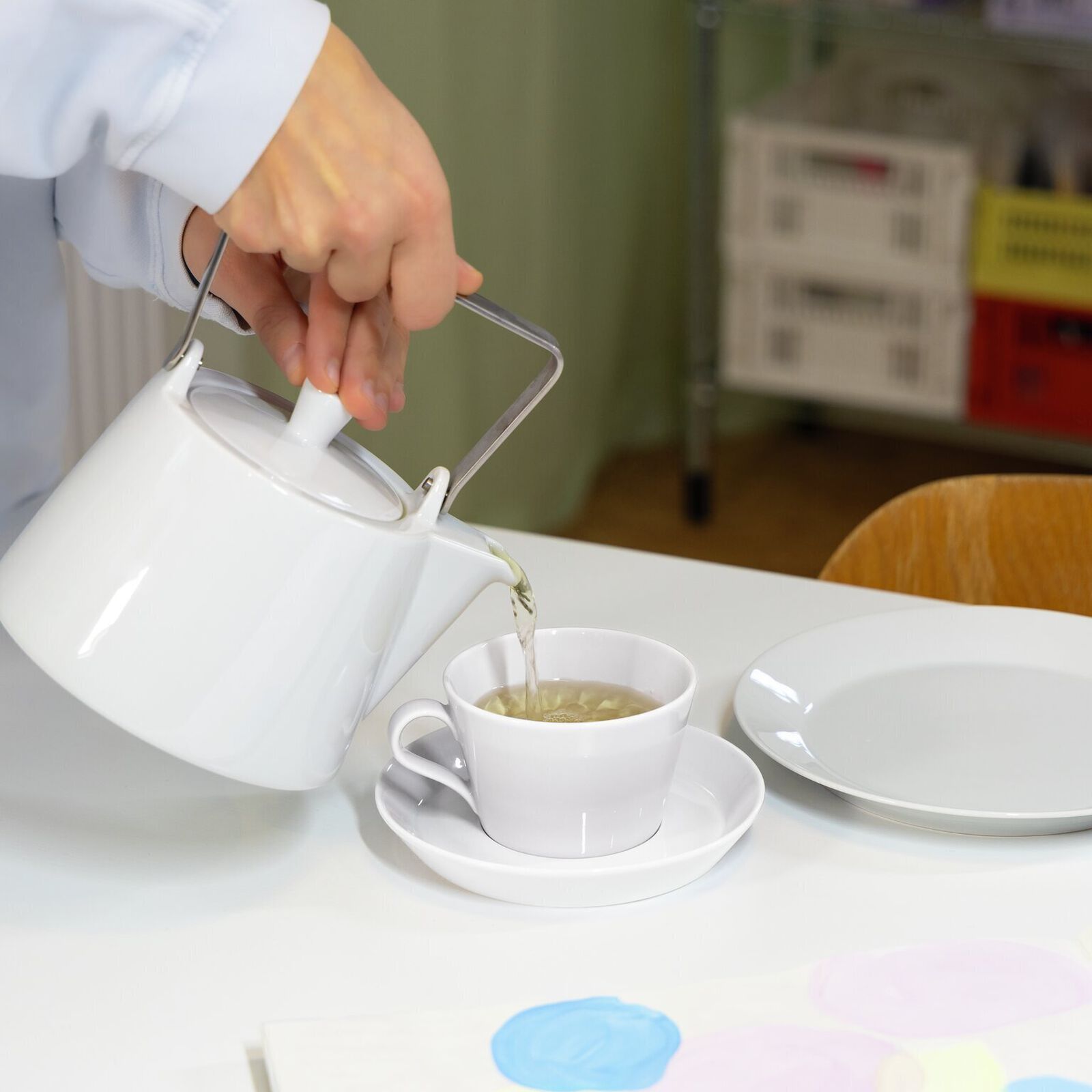 Teiera Viva In Porcellana Elegante - Beige, 30 Ml - Perfetta Per Tè E Infusi - Foto 9